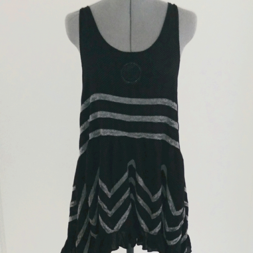 Intimately Free People Black Polka-dotted Tunic